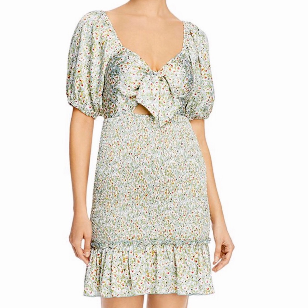 Lucy Paris Smocked Floral Dress - size small